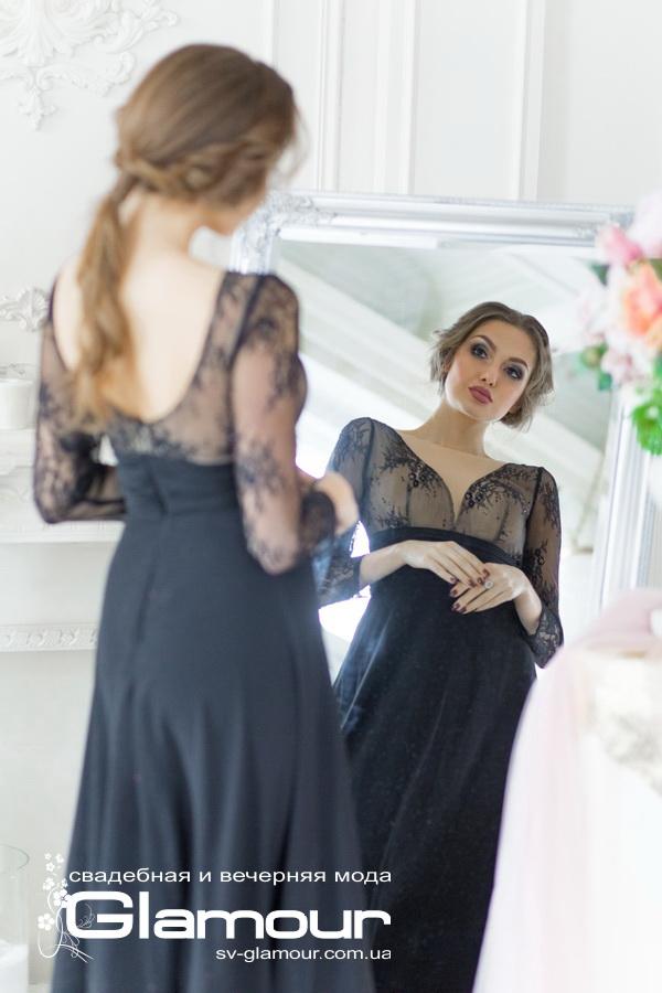Вечернее платье Chanel шифон кружево Chantilly
