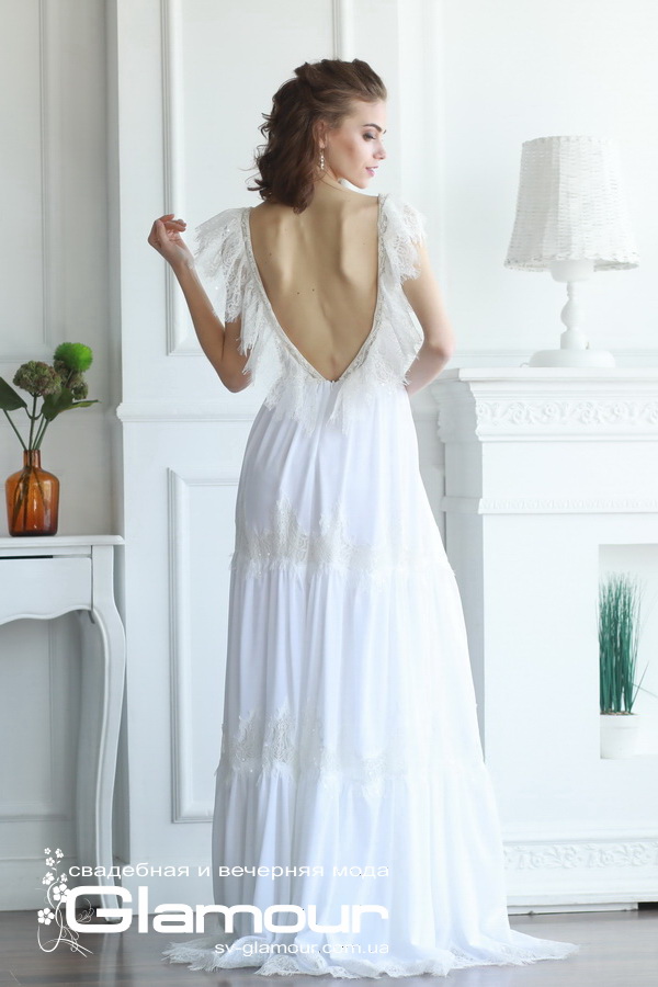 Свадебное платье с открытой спиной Boho chic